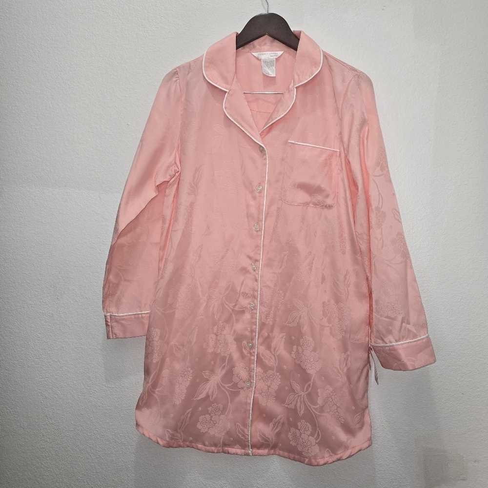 Gillian O’Malley Nightgown Women’s Small Sleep Shirt Pink Long Sleeve Tunic